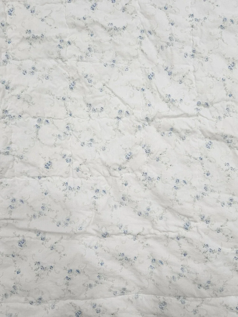 Simply Shabby Chic British Rose Rachel Ashwell KING Reversible Quilt Blue Floral